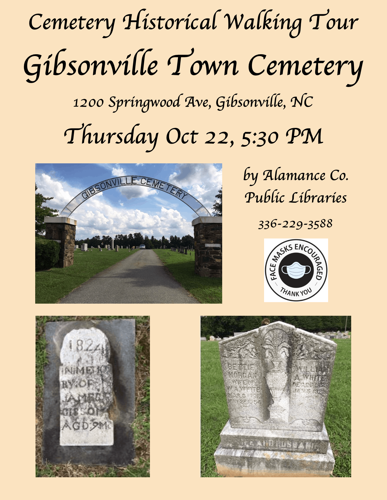 Gibsonville Cemetery Walking Tour Gibsonville Public Library
