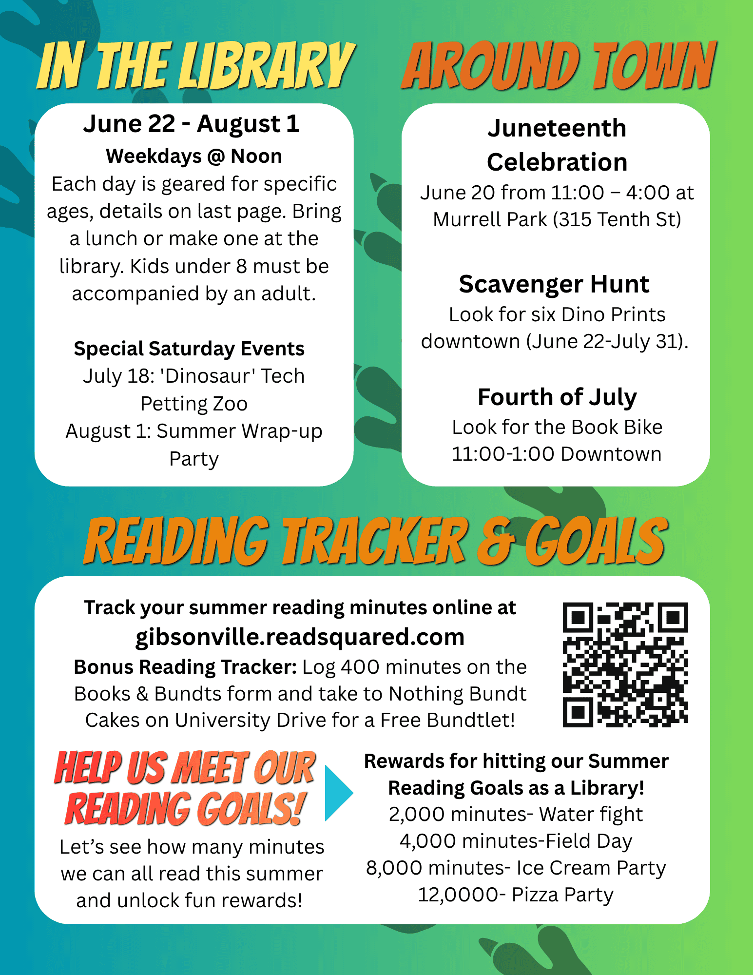 Summer Reading Overview Printable image